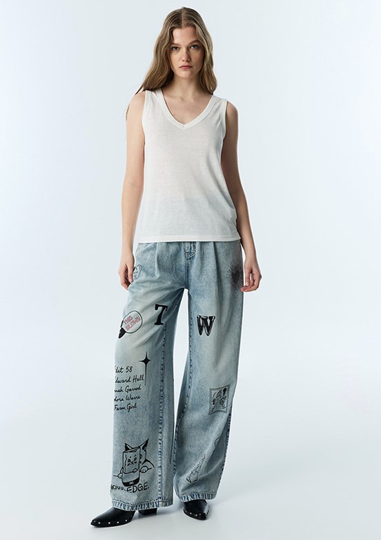 TWİST Tısort - TS1260070137 Kadın Beyaz Basic T-Shirt