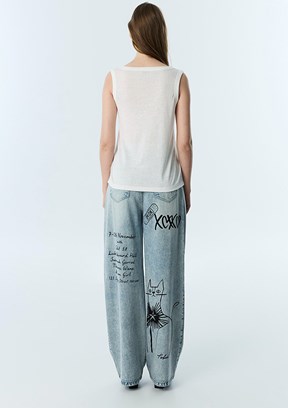 TWİST Tısort - TS1260070137 Kadın Beyaz Basic T-Shirt