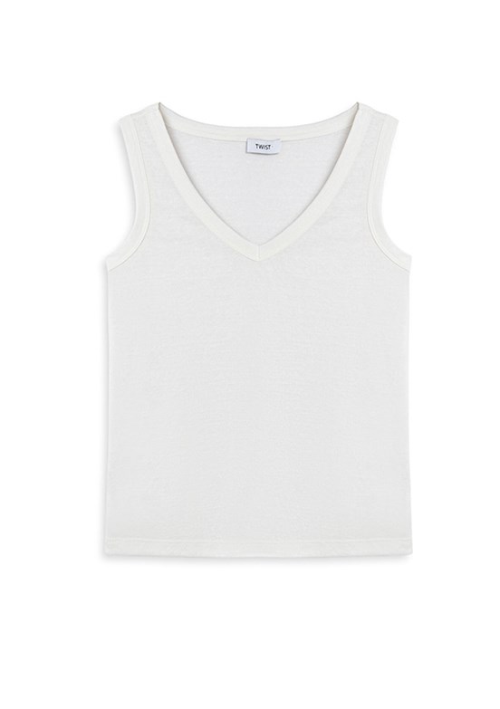 TWİST Tısort - TS1260070137 Kadın Beyaz Basic T-Shirt