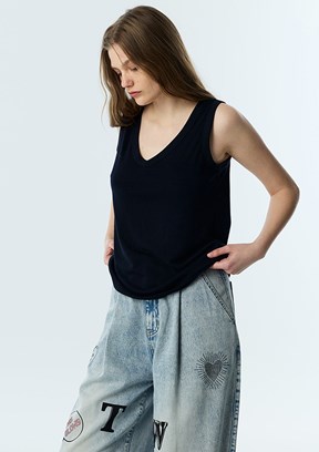 TWİST - TS1260070137 Kadın Lacivert Basic T-Shirt