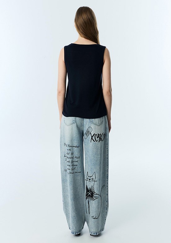 TWİST - TS1260070137 Kadın Lacivert Basic T-Shirt