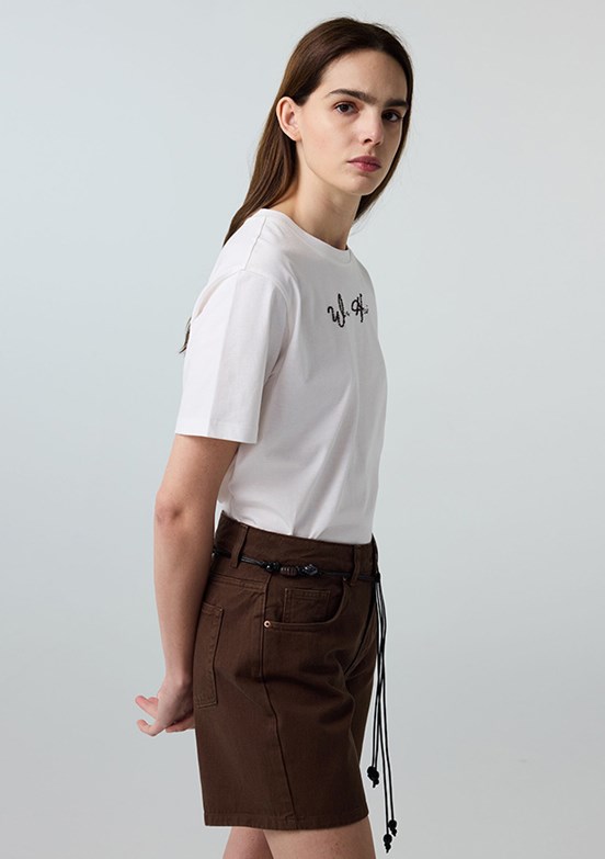 İPEKYOL - IS1260070245 Kadın Beyaz Basic T-Shirt