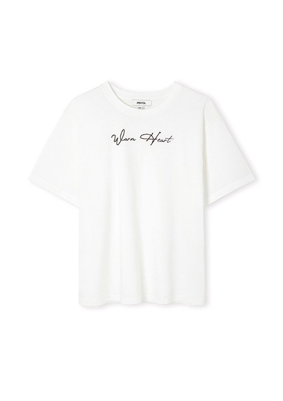 İPEKYOL - IS1260070245 Kadın Beyaz Basic T-Shirt