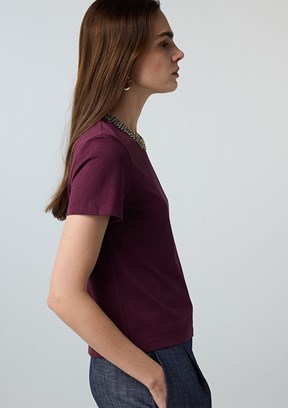 İPEKYOL - IS1260070149 Kadın Mor Baskılı T-Shirt
