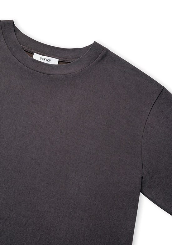 İPEKYOL Tısort - IS1260070242 Kadın Kahverengi Basic T-Shirt