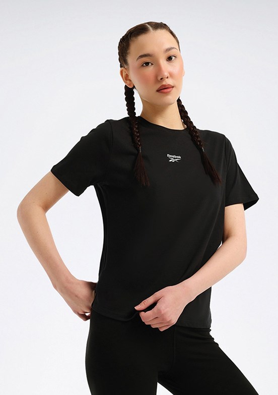 REEBOK 6M New Id Class - A10220405207010 Kadın Siyah Kısa Kol T-Shirt