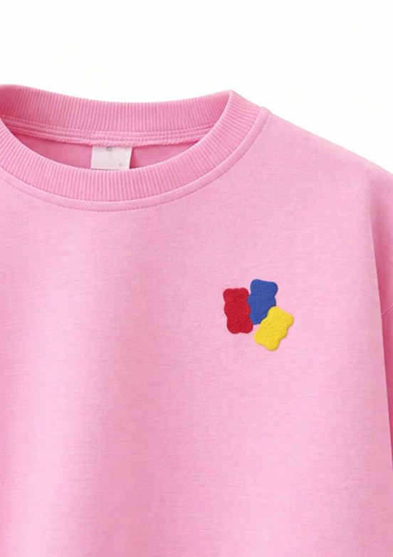 HARİBO - S26G1SW202 Unisex Pembe Basic Sweatshirt