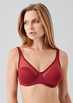 NEW BRA - 3460020000 Kadın Bordo Balenli Minimizer Sütyen