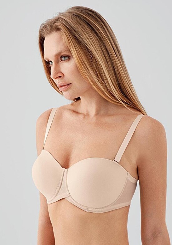NEW BRA - 3570570000 Kadın Bej Dolgusuz Straplez Sütyen