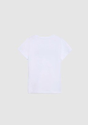 US POLO ASSN - Erkek Çocuk Beyaz Basic T-Shirt