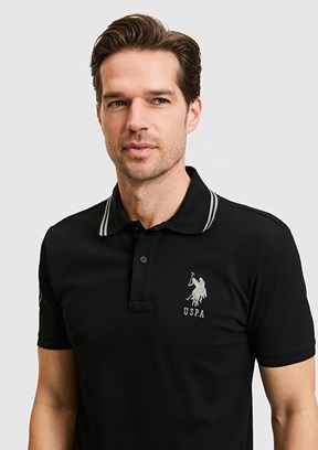 US POLO ASSN - Erkek Siyah Basic T-Shirt
