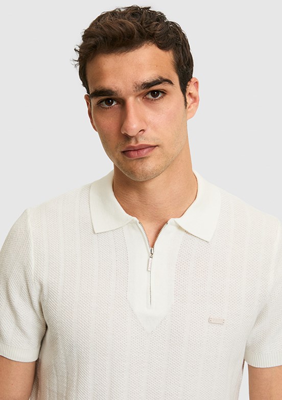 US POLO ASSN - Erkek Beyaz Regular Kazak
