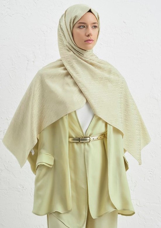ARMİNE J. İpek Monogram Şal