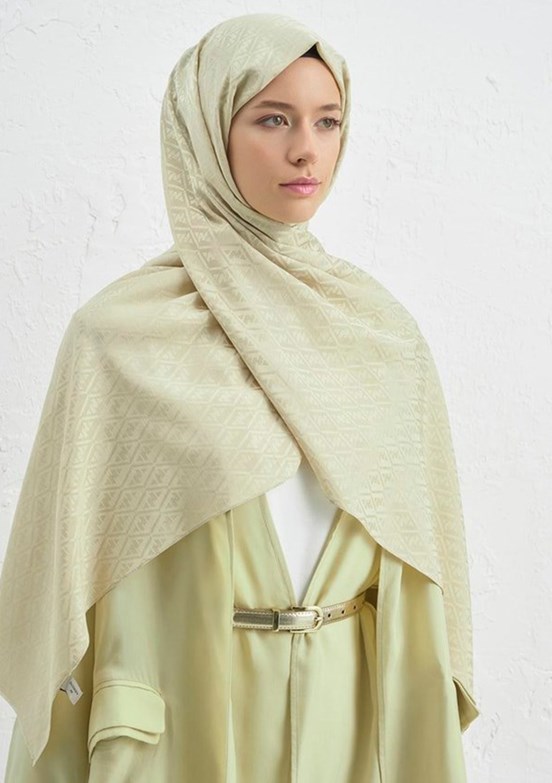 ARMİNE J. İpek Monogram Şal