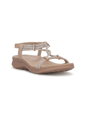 GUJA - 26Y240 2 Kadın Bej Taşlı Sandalet
