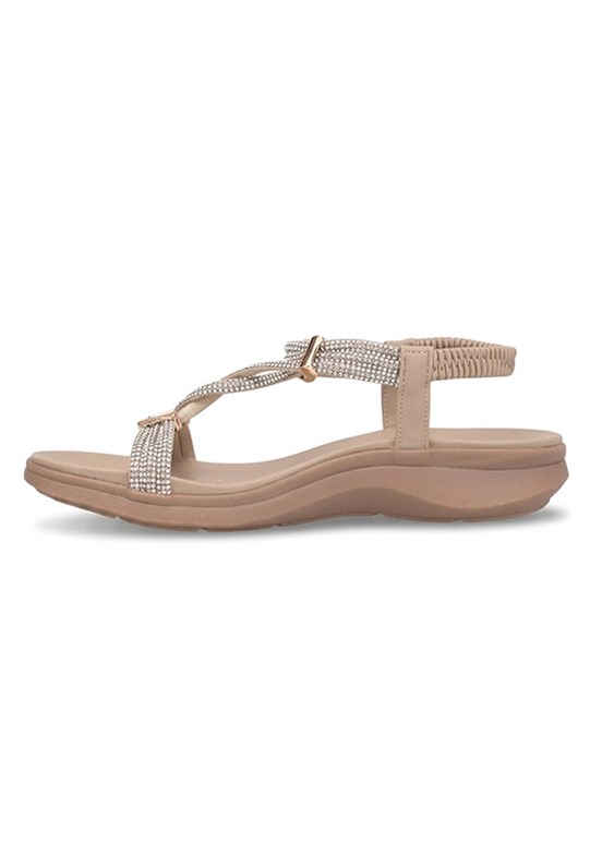 GUJA - 26Y240 2 Kadın Bej Taşlı Sandalet