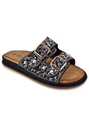 GUJA - 26Y225 Kadın Siyah Casual Terlik