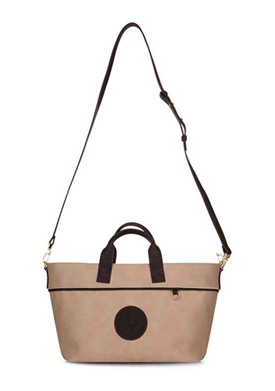 US POLO ASSN - US26218 Kadın Kahve/Bej Çapraz Çanta
