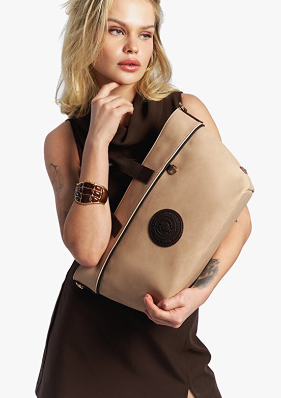 US POLO ASSN - US26218 Kadın Kahve/Bej Çapraz Çanta