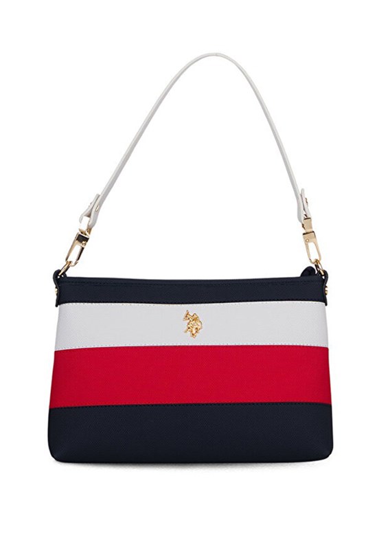 US POLO ASSN - US26265 Kadın Lacivert/Açık Kırmızı Çapraz Çanta