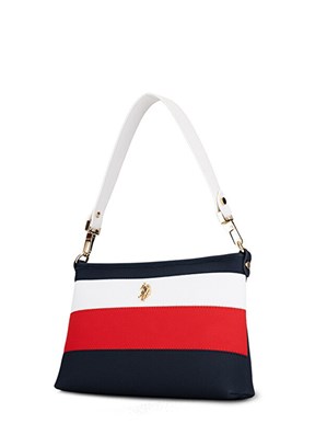 US POLO ASSN - US26265 Kadın Lacivert/Açık Kırmızı Çapraz Çanta