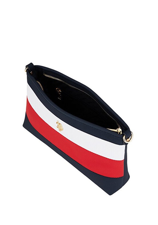 US POLO ASSN - US26265 Kadın Lacivert/Açık Kırmızı Çapraz Çanta
