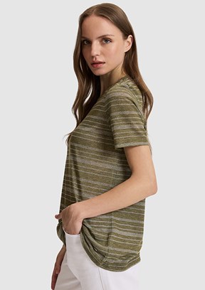 PİERRE CARDİN Kadın Yeşil Regular T-Shirt