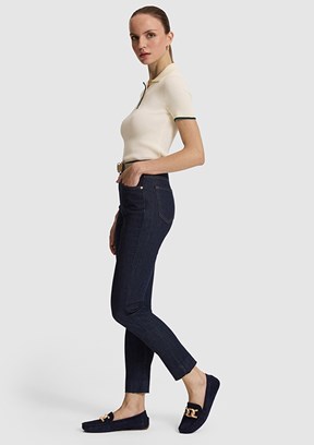 PİERRE CARDİN Kadın Mavi Slim Jean Pantolon