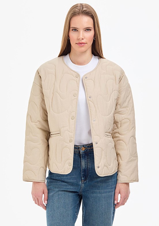 PİERRE CARDİN - Kadın Bej Comfort Mont