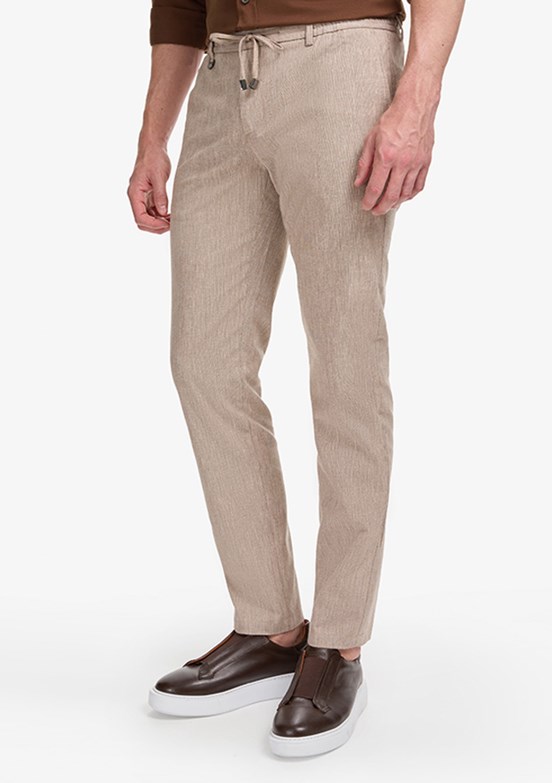 PİERRE CARDİN - Erkek Kahverengi Ultra Slim Pantolon