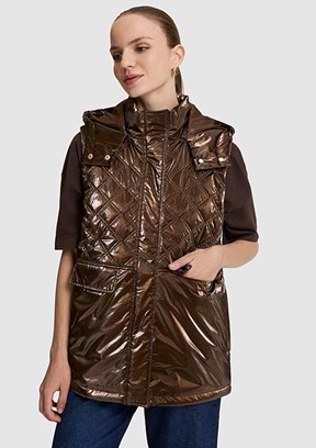 PİERRE CARDİN Kadın Kahverengi Regular Mont
