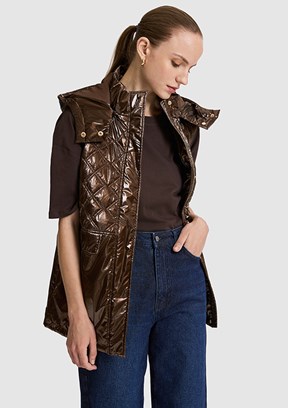 PİERRE CARDİN Kadın Kahverengi Regular Mont