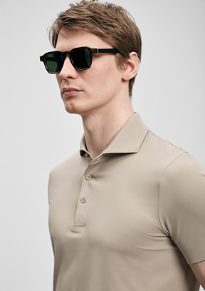LUFİAN Spencer - 111040240 Erkek Kahverengi Polo Yaka T-Shirt