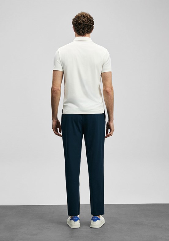 LUFİAN Spencer - 111040240 Erkek Beyaz Polo Yaka T-Shirt