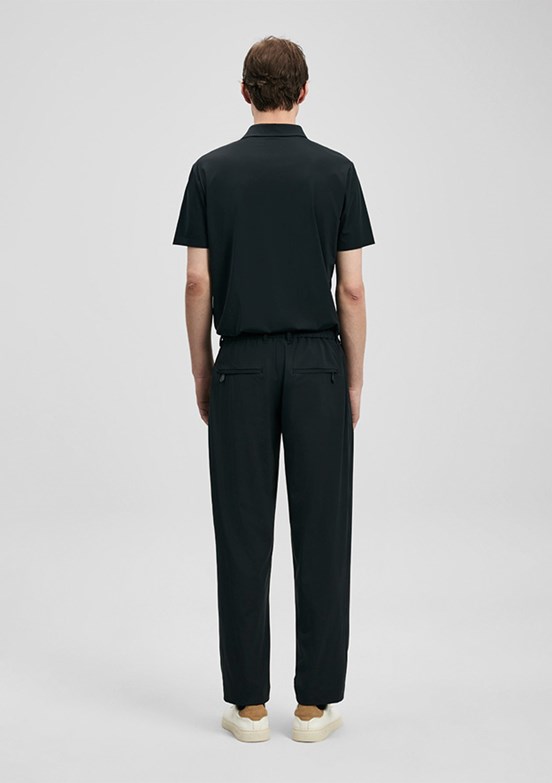 LUFİAN Spencer - 111040240 Erkek Siyah Polo Yaka T-Shirt