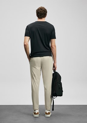 LUFİAN Altero - 111020320 Erkek Siyah Baskılı T-Shirt