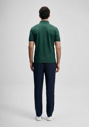 LUFİAN Laon - 111040230 Erkek Yeşil Polo Yaka T-Shirt