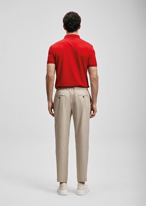 LUFİAN Laon - 111040230 Erkek Kirmizi Polo Yaka T-Shirt