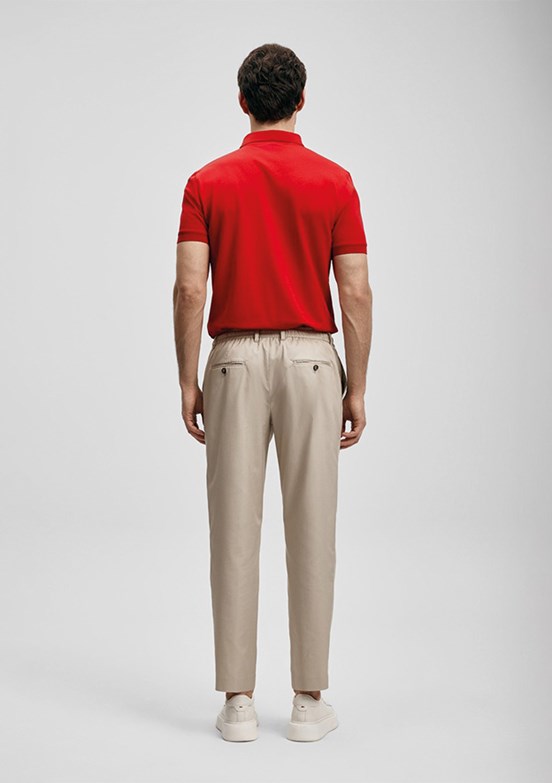 LUFİAN Laon - 111040230 Erkek Kirmizi Polo Yaka T-Shirt