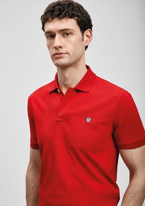 LUFİAN Laon - 111040230 Erkek Kirmizi Polo Yaka T-Shirt