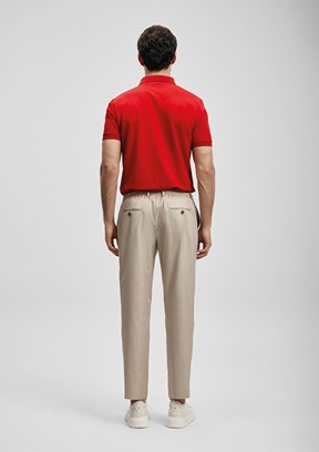 LUFİAN Laon - 111040230 Erkek Kirmizi Polo Yaka T-Shirt