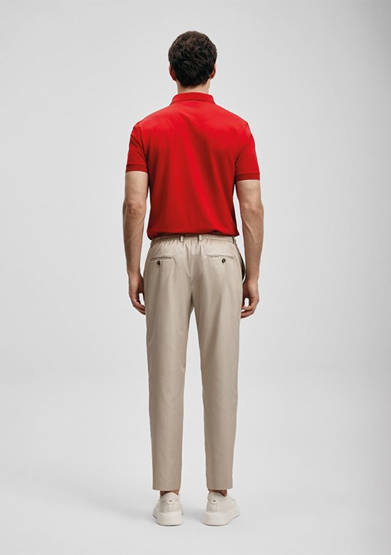 LUFİAN Laon - 111040230 Erkek Kirmizi Polo Yaka T-Shirt