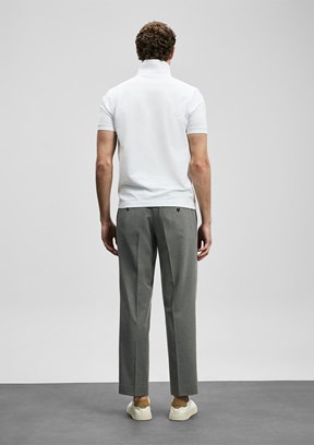 LUFİAN Laon - 111040230 Erkek Beyaz Polo Yaka T-Shirt
