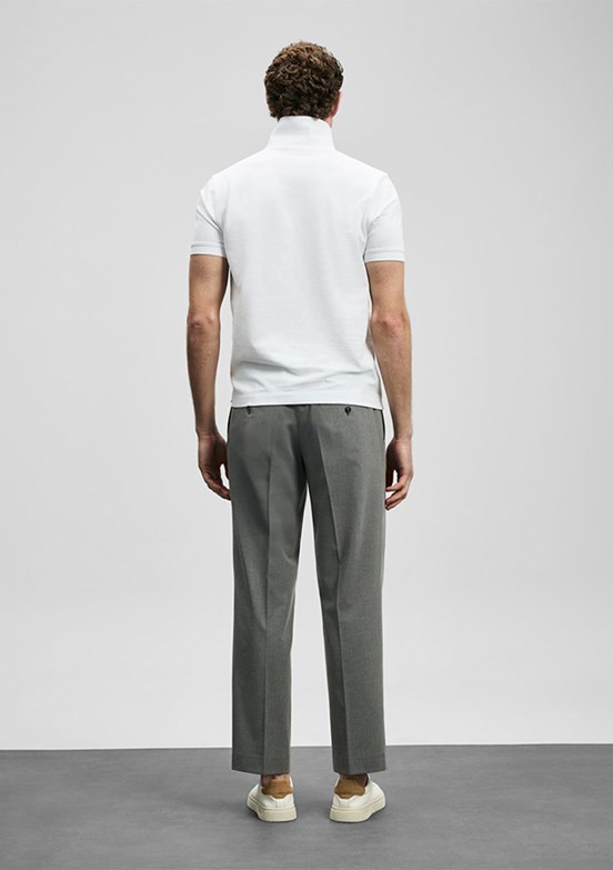 LUFİAN Laon - 111040230 Erkek Beyaz Polo Yaka T-Shirt