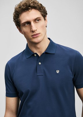 LUFİAN Laon - 111040230 Erkek Lacivert Polo Yaka T-Shirt
