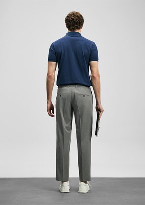 LUFİAN Laon - 111040230 Erkek Lacivert Polo Yaka T-Shirt