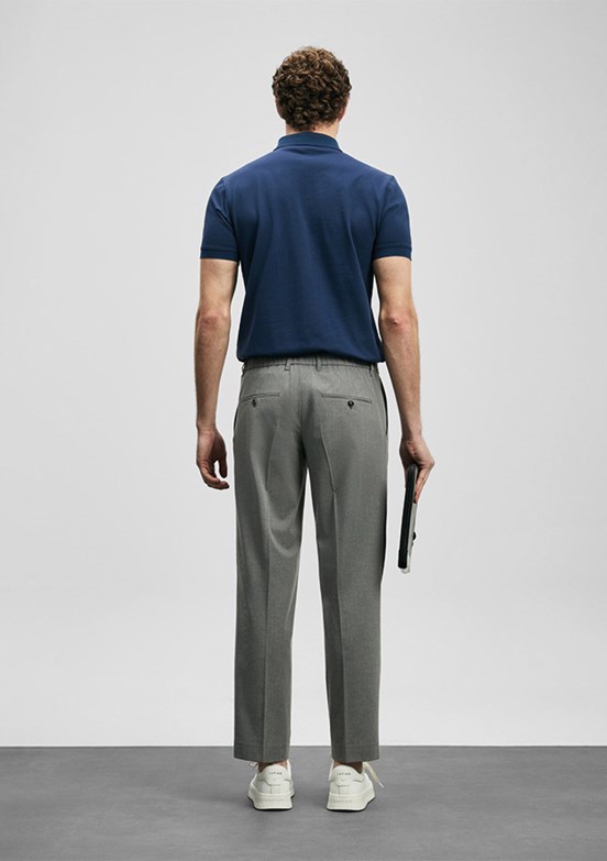 LUFİAN Laon - 111040230 Erkek Lacivert Polo Yaka T-Shirt