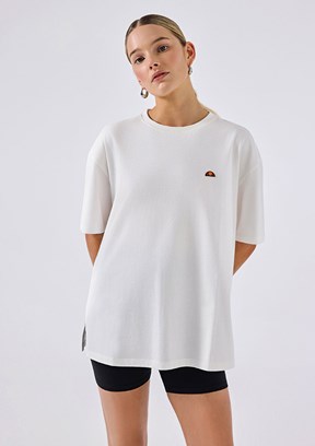 ELLESSE - 6SF5027 Kadın Beyaz Bisiklet Yaka T-Shirt