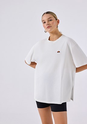 ELLESSE - 6SF5027 Kadın Beyaz Bisiklet Yaka T-Shirt
