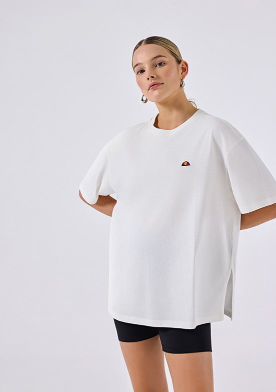 ELLESSE - 6SF5027 Kadın Beyaz Bisiklet Yaka T-Shirt